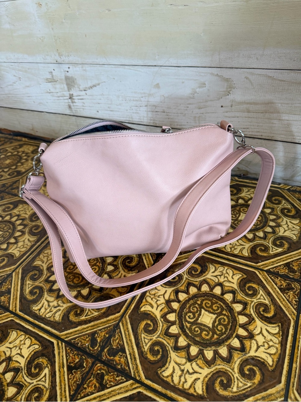 Steve Madden Blush Pink Crossbody Shoulder Bag - Lightweight Everyday Purse